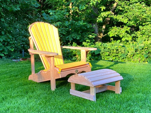 1 Classic Adirondack Chair mit Schemel & Polster