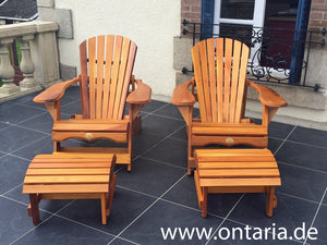 Adirondack Liegechairs mit Schemel