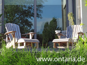 Adirondack Liegechairs mit Schemel