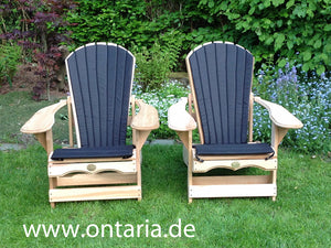 2 verstellbare Adirondack-Comfort-Chairs mit Polstern