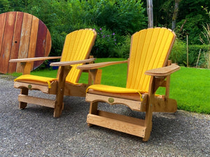 2 verstellbare Adirondack-Comfort-Chairs mit Polstern