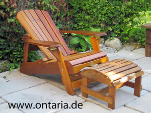 Adirondack Liegestuhl mit Schemel