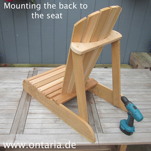 Montage des Rückens des Adirondack Chair