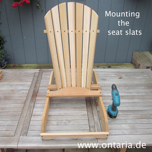 Montage des Adirondack Chair sitzes