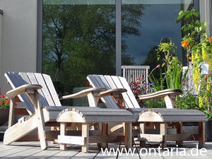 Adirondack Liegechairs mit Schemel