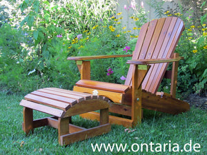 Adirondack Liegestuhl mit Schemel