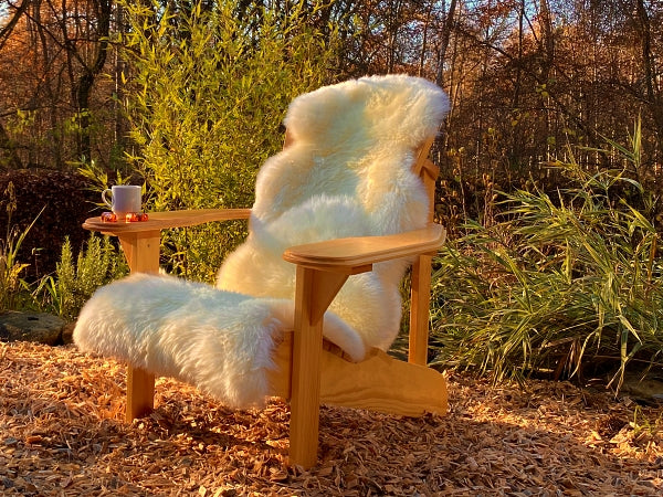 2 Lammfelle für 1 Adirondack Chair