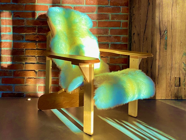 2 Lammfelle für 1 Adirondack Chair