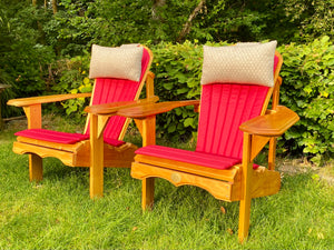 2 Classic Adirondacks mit Polster & Kopfkissen