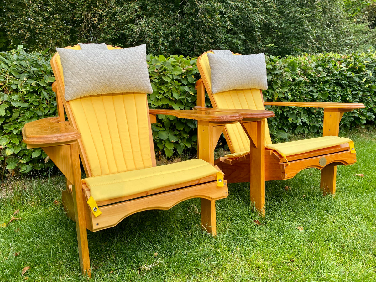 2 Classic Adirondacks mit Polster & Kopfkissen