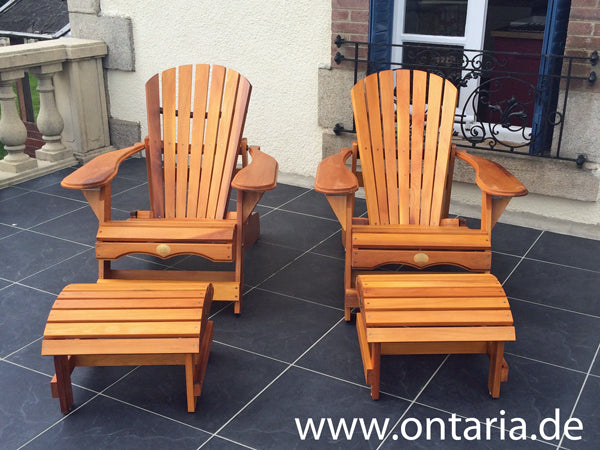 Adirondack Liegechairs mit Schemel