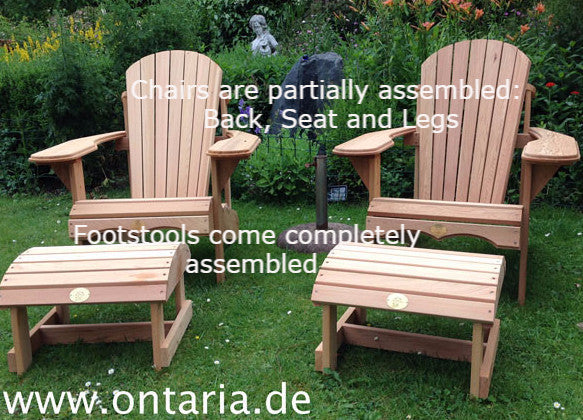 Montageservice 2 Adirondack Chair mit Schemel